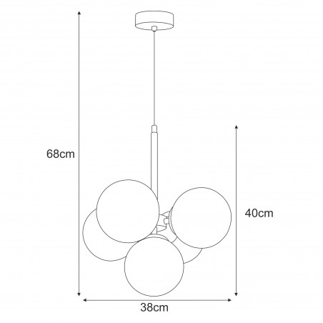 Lampa wisząca K-5368 z serii PIRO Kaja Lighting