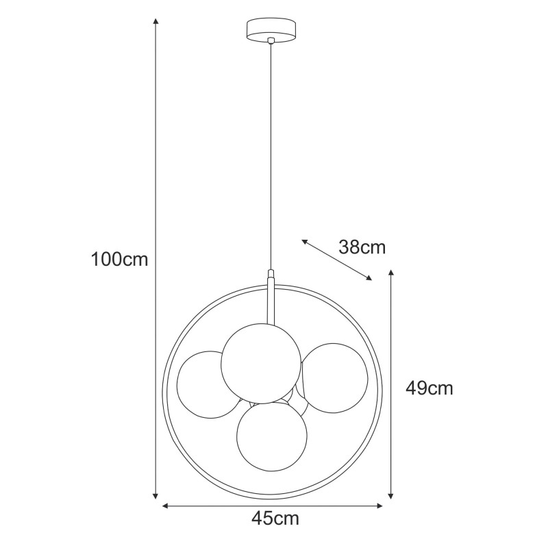 Lampa wisząca K-3838 z serii GEO Kaja Lighting