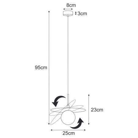 Lampa wisząca K-5371 z serii SANTE Kaja Lighting
