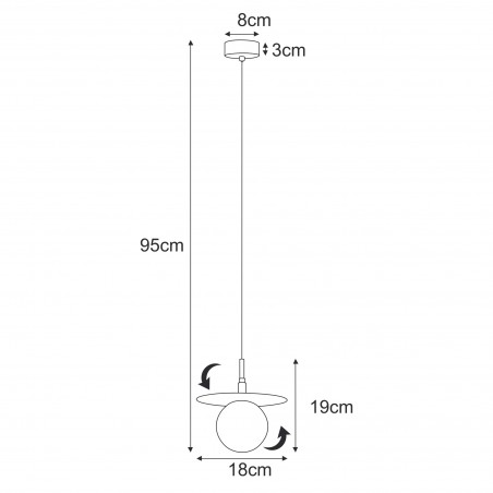 Lampa wisząca K-5380 z serii FERMI Kaja Lighting
