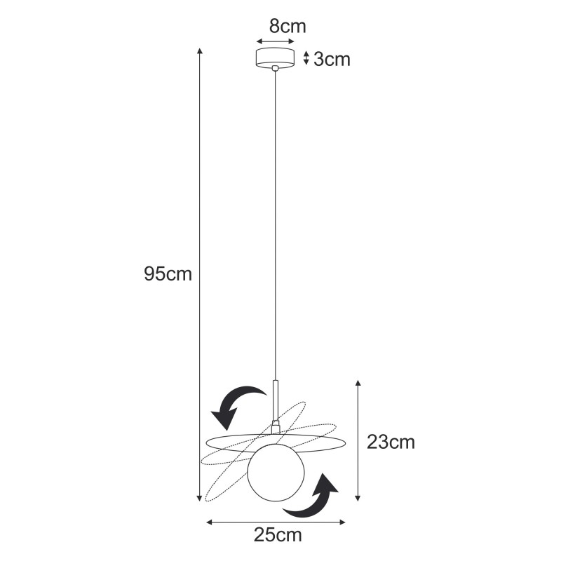 Lampa wisząca K-5381 z serii FERMI Kaja Lighting