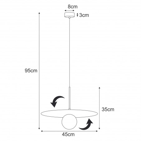 Lampa wisząca K-5382 z serii FERMI Kaja Lighting