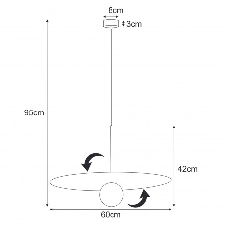 Lampa wisząca K-5383 z serii FERMI Kaja Lighting