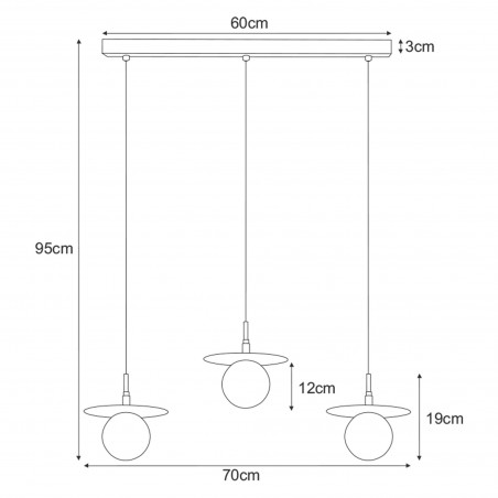Lampa wisząca K-5384 z serii FERMI Kaja Lighting