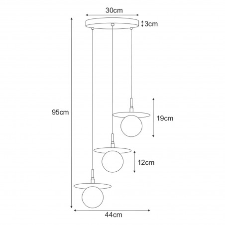 Lampa wisząca K-5385 z serii FERMI Kaja Lighting