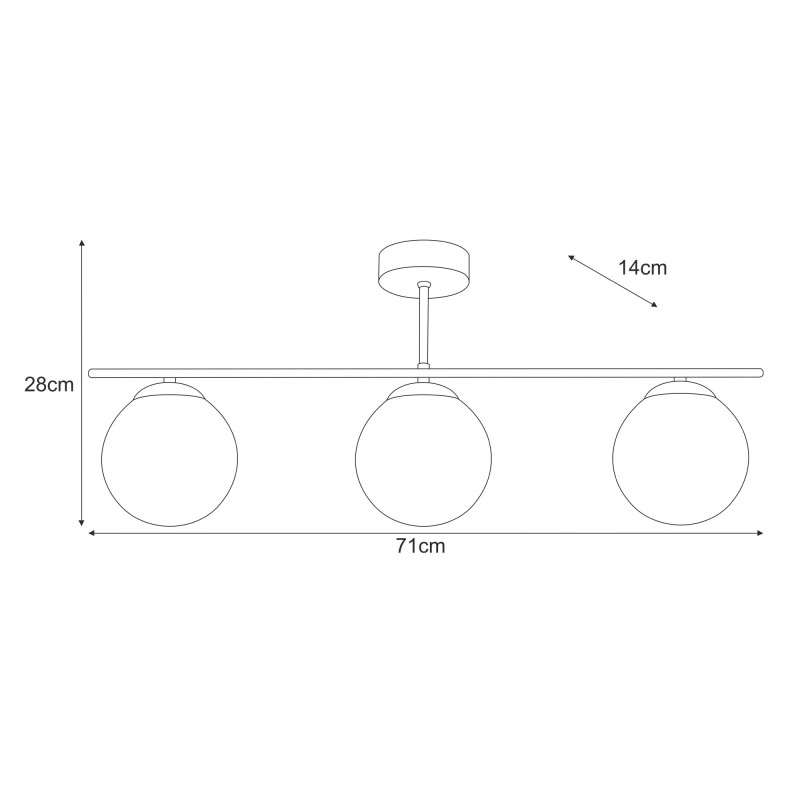 Lampa sufitowa K-5164 z serii DELTA Kaja Lighting