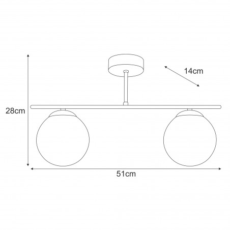 Lampa sufitowa K-5168 z serii GAMMA Kaja Lighting