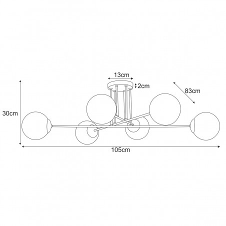 Lampa sufitowa K-5404 z serii LUMIA Kaja Lighting