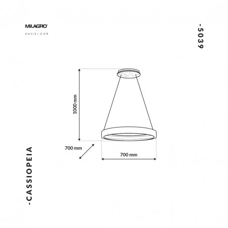 MZ5039 Lampa Wisząca CASSIOPEIA 8,5W LED Milagro