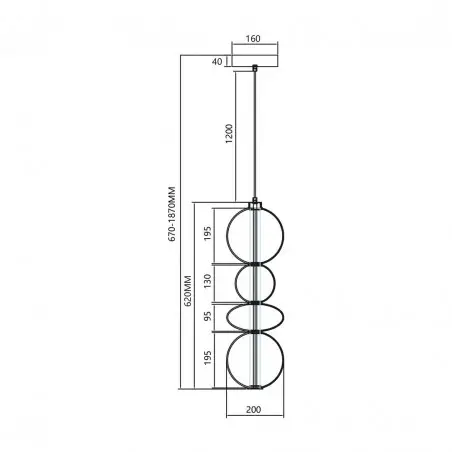 ML0863 Lampa wisząca DAPHNE WHITE 36W Milagro
