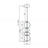 ML0863 Lampa wisząca DAPHNE WHITE 36W Milagro