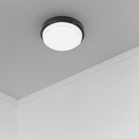 EK1081 Oprawa Kanałowa Davo Okrąg 18W 4000K IP64 Czarny Eko-Light