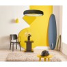 Reus LED lampa wisząca czarna LP-8069/1P LED BK