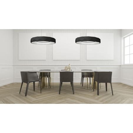 Reus LED lampa wisząca czarna LP-8069/1P LED BK