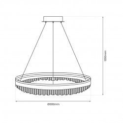 ML0999 Lampa wisząca PRECIOSA 52W LED Milagro