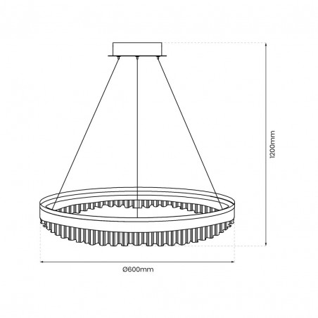 ML0999 Lampa wisząca PRECIOSA 52W LED Milagro