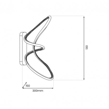 ML1052 Kinkiet TESORO BLACK 15W LED Milagro