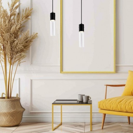 ML1088 Lampa Wisząca Ricky Czarny 1xGU10 Milagro