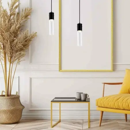 ML1088 Lampa Wisząca Ricky Czarny 1xGU10 Milagro