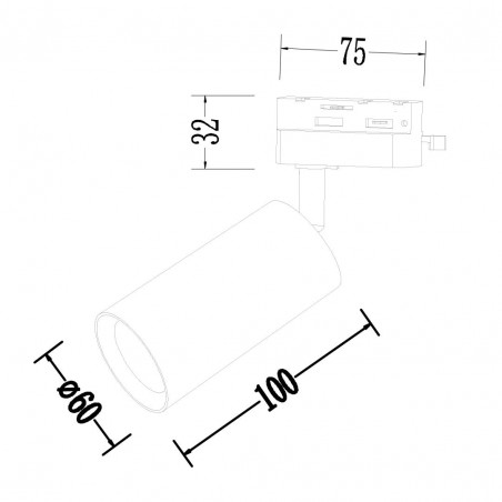 ML1153 Oprawa Pipe Track Czarny 1xGU10 Milagro