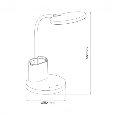 ML1015 Lampka biurkowa SCUOLA BLACK 5W LED Milagro