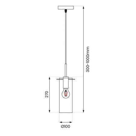 ML1072 Lampa wisząca PADOVA 1xE27 Milagro