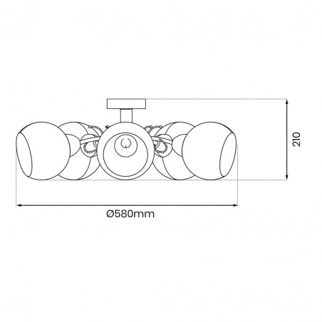 ML1274 Lampa sufitowa OSLO 5xE27 Milagro