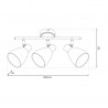 ML1062 Lampa sufitowa JOTA 3xE14 Milagro