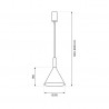 MLP0977 Lampa wisząca PERU BLACK 1xE27 Milagro