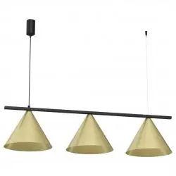 MLP0937 Lampa wisząca CAPITAL CZARNY-ZŁOTY 3XGX53 Milagro