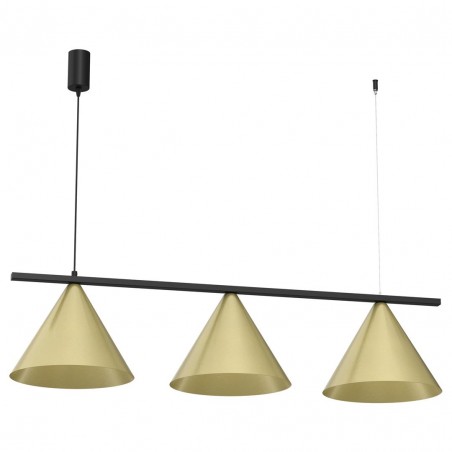 MLP0937 Lampa wisząca CAPITAL CZARNY-ZŁOTY 3XGX53 Milagro