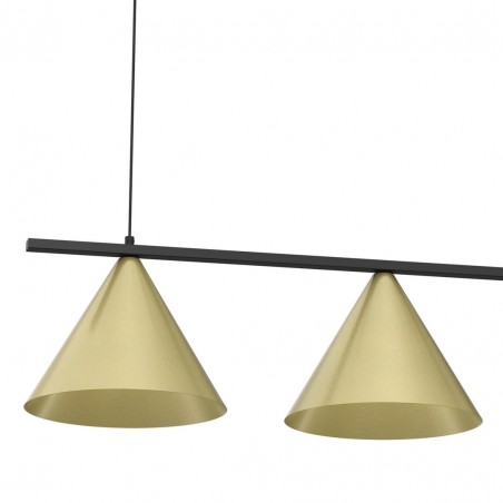 MLP0937 Lampa wisząca CAPITAL CZARNY-ZŁOTY 3XGX53 Milagro