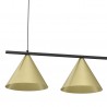 MLP0937 Lampa wisząca CAPITAL CZARNY-ZŁOTY 3XGX53 Milagro