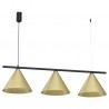 MLP0937 Lampa wisząca CAPITAL CZARNY-ZŁOTY 3XGX53 Milagro