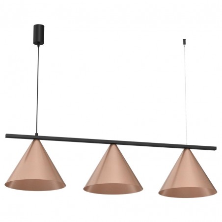 MLP0940 Lampa wisząca CAPITAL CZARNY-MIEDZIANY 3XGX53 Milagro