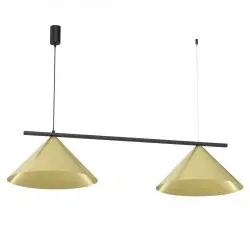 MLP0941 Lampa wisząca CAPITAL CZARNO-ZŁOTY 2XGX53 Milagro