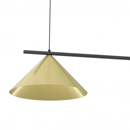 MLP0941 Lampa wisząca CAPITAL CZARNO-ZŁOTY 2XGX53 Milagro