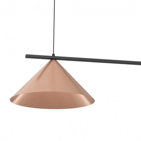 MLP0944 Lampa wisząca CAPITAL  CZARNY-MIEDZIANY 2XGX53 Milagro