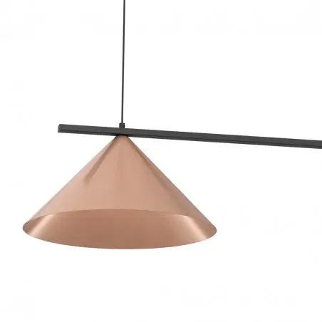 MLP0944 Lampa wisząca CAPITAL CZARNY-MIEDZIANY 2XGX53 Milagro