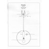 Puerto lampa wisząca mała czarna LP-004/1P S BK