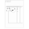 Midway lampa wisząca mała złota Triangle LP-033/1P S GD