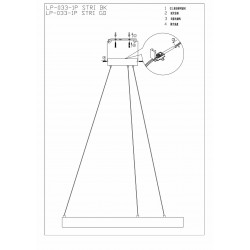 Midway lampa wisząca mała czarna Triangle LP-033/1P S  BK Triangle