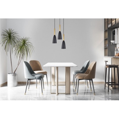 Solin 3 lampa wisząca talerz czarno/złota LP-181/3P BK/GD