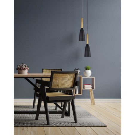 Solin lampa wisząca czarno/złota LP-181/1P BK/GD