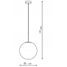 Palla lampa wisząca mała chrom LP-2844/1P S CH