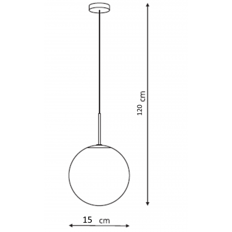Palla lampa wisząca mała złota LP-2844/1P S GD
