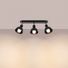 Plafon ELBA 3 czarny  SL.1318 Sollux