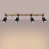 Plafon FAGER 4L czarny  SL.1346 Sollux