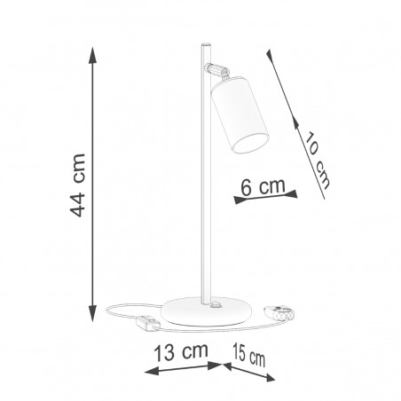 Lampa biurkowa WINX czarny/chrom  SL.1373 Sollux