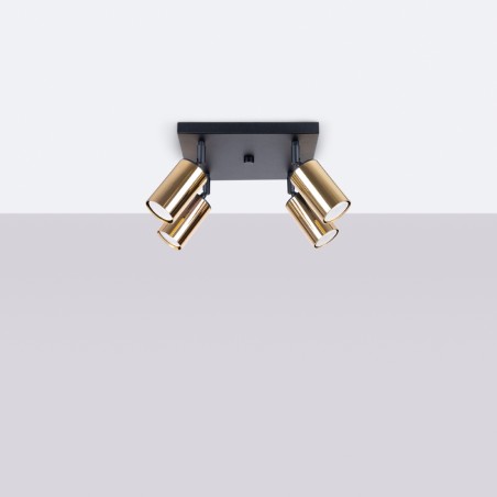 Plafon WINX 4 czarny/złoty  SL.1386 Sollux